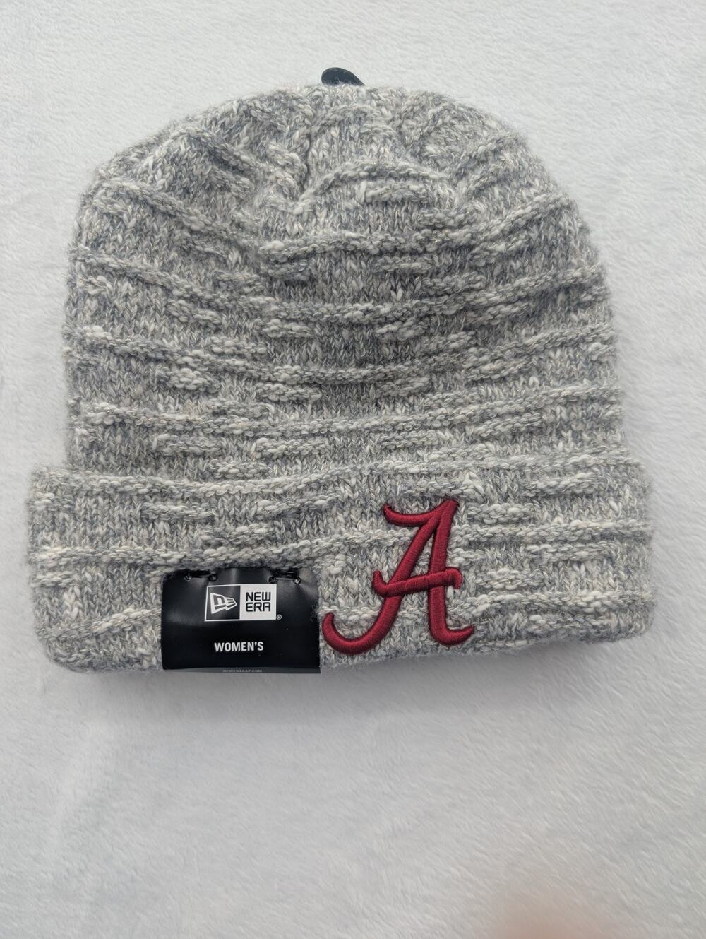 New Era University Of Alabama Crimson Tide Metallic Gray Beanie Women's NCAA NWT